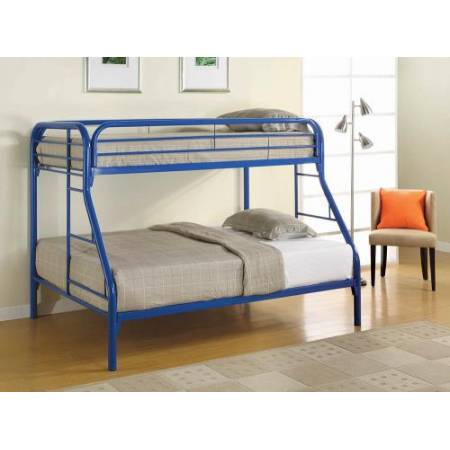 2258B Morgan Twin-Over-Full Blue Bunk Bed