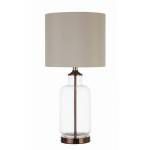920015 Transitional Clear And Bronze Table Lamp