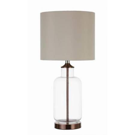 920015 Transitional Clear And Bronze Table Lamp