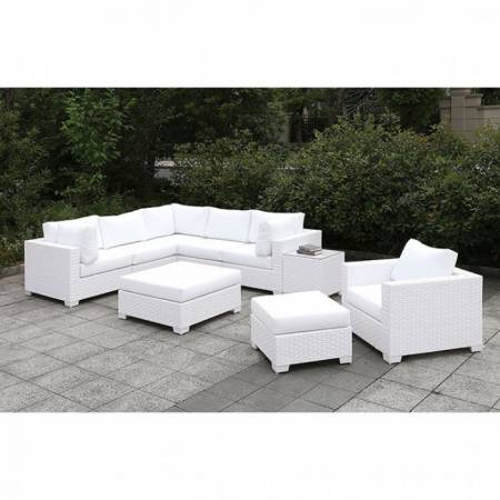 CM-OS2128WH-SET18 SOMANI II L-SECTIONAL + CHAIR + 2 OTTOMANS