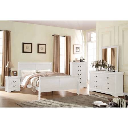 23840F-4PC 4PC SETS LOUIS PHILIPPE WHITE FULL BED