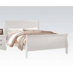 23830Q LOUIS PHILIPPE WHITE QUEEN BED