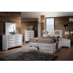 21696EK-4PC 4PC SETS IRELAND WHITE EASTERN KING BED