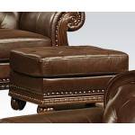 15034 TOP+SPLIT LEATHER OTTOMAN