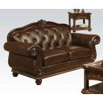 15031 TOP+SPLIT LEATHER LOVESEAT