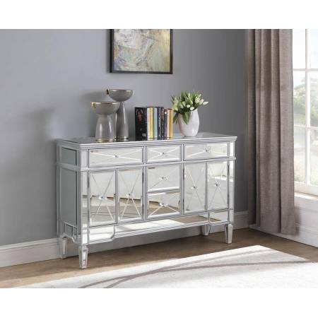 5-Drawer Accent Cabinet Silver 950849