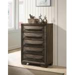 205445 Preston 5-Drawer Chest Rustic Chestnut