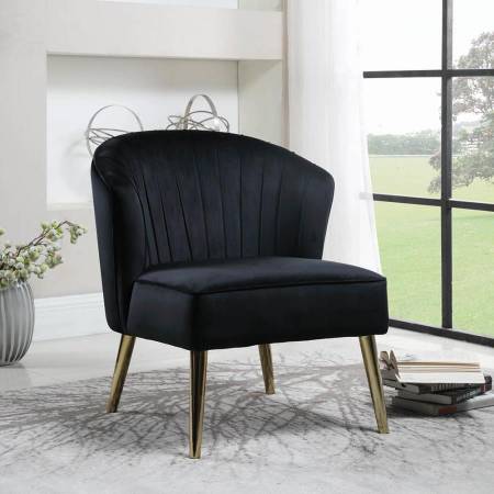 Upholstered Accent Chair Black 903030