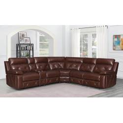 Chester 6-Piece Modular Power^2 Sectional Chocolate 603440PP