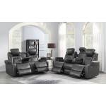 Korbach 2-Piece Power^2 Living Room Set Charcoal 603414PP-S2