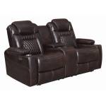 Korbach Upholstered Power^2 Loveseat Espresso 603412PP