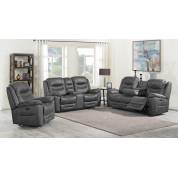 Hemer 2-Pc Dark Grey 2xPower Recliner Sofa Set 603341PP-S2