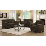 Clemintine Brown Three-Piece Living Room Set 506571-S3