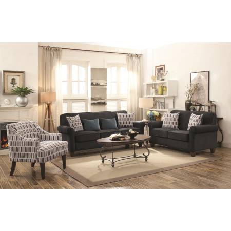 Gideon Graphite Three-Piece Living Room Set 506404-S3