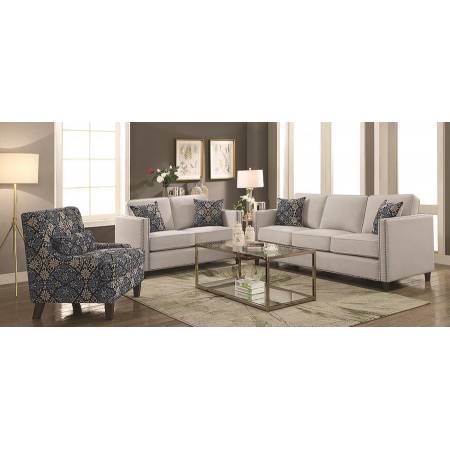 Coltrane Transitional Putty Tone Three-Piece Living Room Set 506251-S3