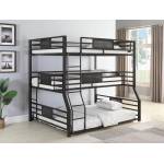 Barzini Full/twin Xl/queen Triple Bunk Bed 460561