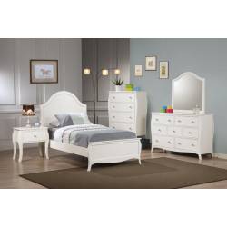 Dominique French Country Twin Bed 4PC SET (T.BED,NS,DR,MR) 400561T-S4