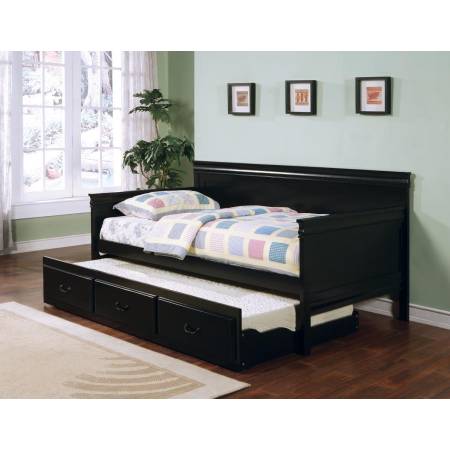 Louis Philippe Traditional Black Twin Daybed 300036BLK