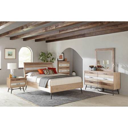 215761KW-S4 4PC SETS Marlow Cal King Bed + Nightstand + Dresser + Mirror