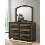 205444 Preston Mirror Rustic Chestnut