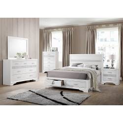 Miranda Contemporary White California King Four-Piece Set 205111KW-S4