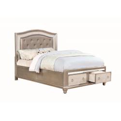 Bling Game 4 Piece California King Storage Bedroom Collection (KW.BED,NS,DR,MR) 204180KW-S4