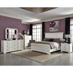 Furiani Transitional White Queen Four-Piece Set (KE.BED,NS,DR,MR) 203351Q-S4