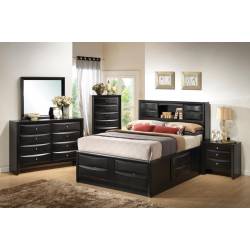 Briana Transitional Black California King Four-Piece Bedroom Set 202701KW-S4