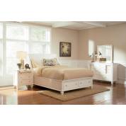 Sandy Beach Queen Sleigh Storage Bed 4 Piece Set (Q.BED,NS,DR,MR) 201309Q-S4