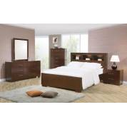 Jessica Dark Cappuccino California King Four-Piece Bedroom Set With Storage Bed 200719KW-S4