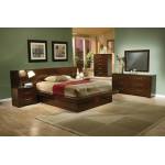 Jessica Dark Cappuccino California King Four-Piece Bedroom Set 200711KW-S4