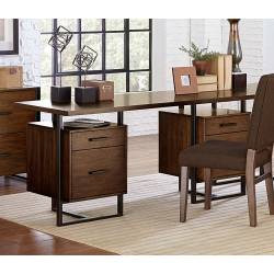 Sedley Writing Desk with Two Cabinets - Walnut