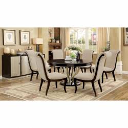 CM3353RT-7PC 7PC SETS ORNETTE ROUND DINING TABLE + 6 SIDE CHAIRS