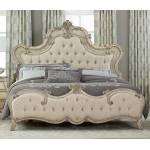 Elsmere Button Tufted Upholstered Bed - Antique Gray