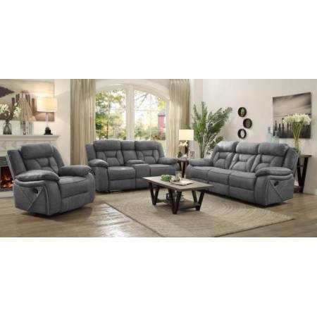 602261-S3 3PC SETS MOTION SOFA + MOTION LOVESEAT WITH CONSOLE + GLIDER RECLINER