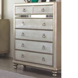 204185 Bling Game Chest with 6 Drawers and Stacked Bun Feet