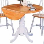 4241 Damen Round Pedestal Drop Leaf Table