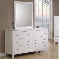 400233+4 Selena 6 Drawer Dresser & Landscape Mirror