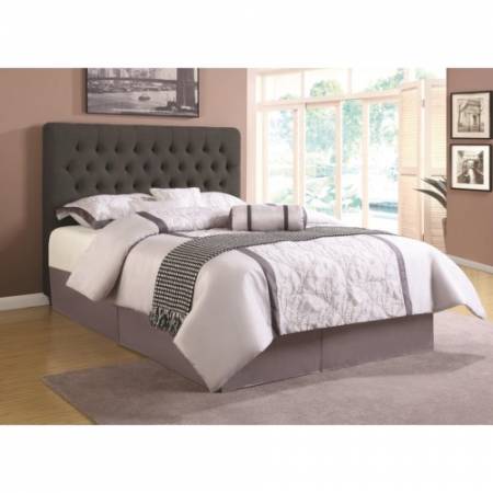 300529FB1 Upholstered Beds Full Upholstered Headboard with Tufting in Light Color Fabric