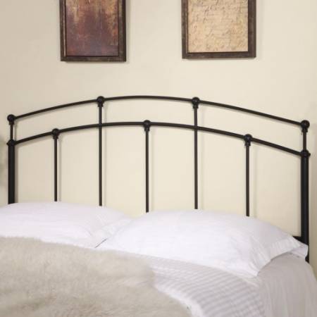 300190QF Iron Beds and Headboards Full/Queen Black Metal Headboard