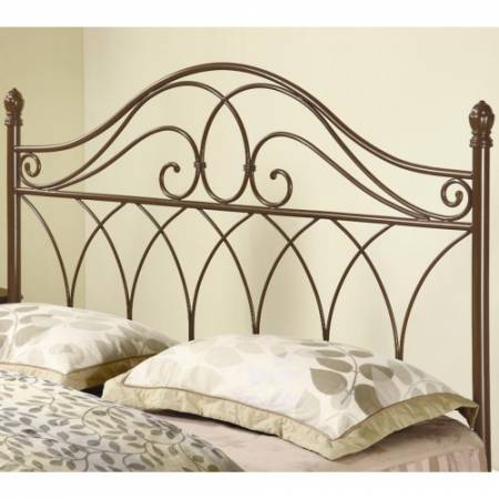 300186QF Iron Beds and Headboards Full/Queen Brown Metal Headboard