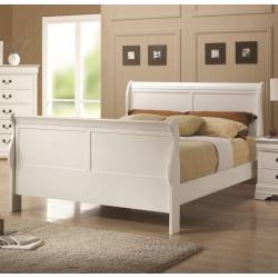 204691F Louis Philippe 204 White Finish Full Sleigh Style Bed