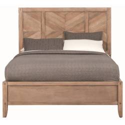 204611KW Auburn California King Bed with Chevron Inlay Design
