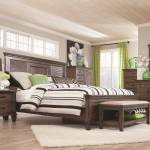 Franco King Bed with Louvered Panel Headboard 200971KE