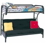 Metal Beds C Style Twin Over Full Futon Bunk Bed 2253K