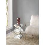 97308 MIRROR PEDESTAL END TABLE