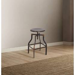 Xena Antique Copper Steel Swivel Adjustable Stool