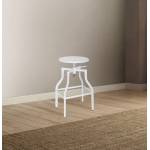 Xena White Steel Adjustable Swivel Stool