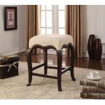 Kakabel Cream Espresso Fabric Wood Counter Height Stool