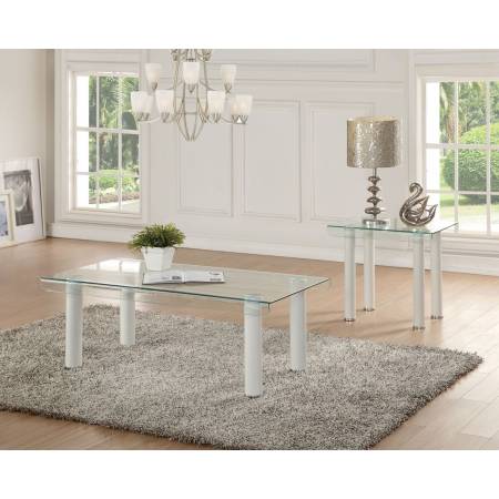 WHITE END TABLE 83671